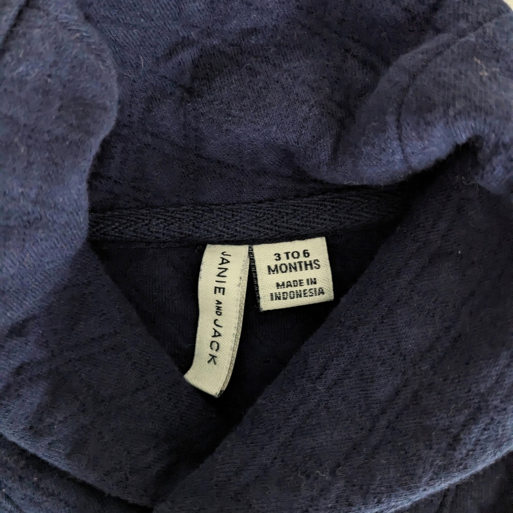 Janie & Jack | Baby Boy Blue Quilted Romper - Picture 3 of 6